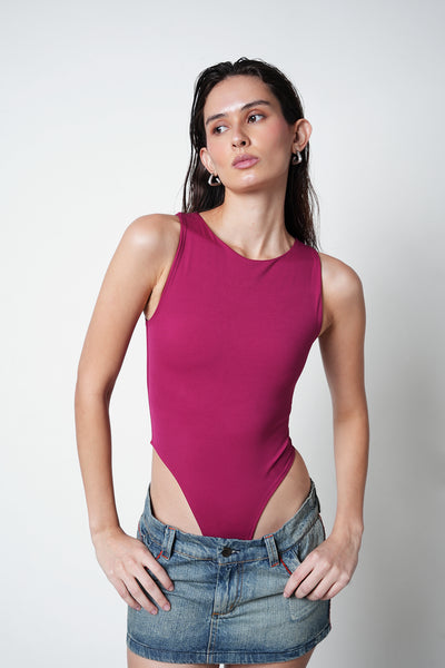 Berry Pink Polyamide Bodysuit