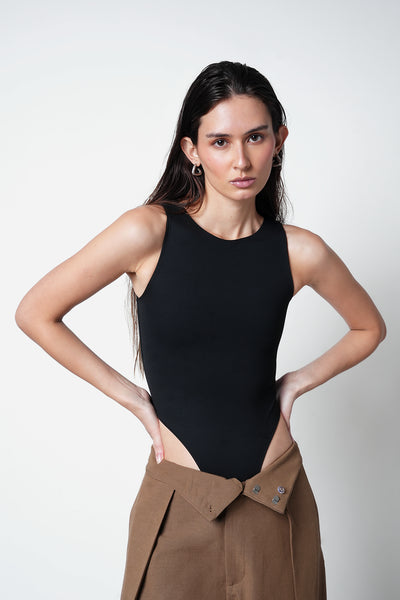 Black Polyamide Bodysuit