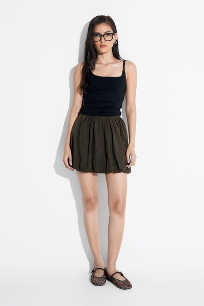 Black Strappy Polyamide Top