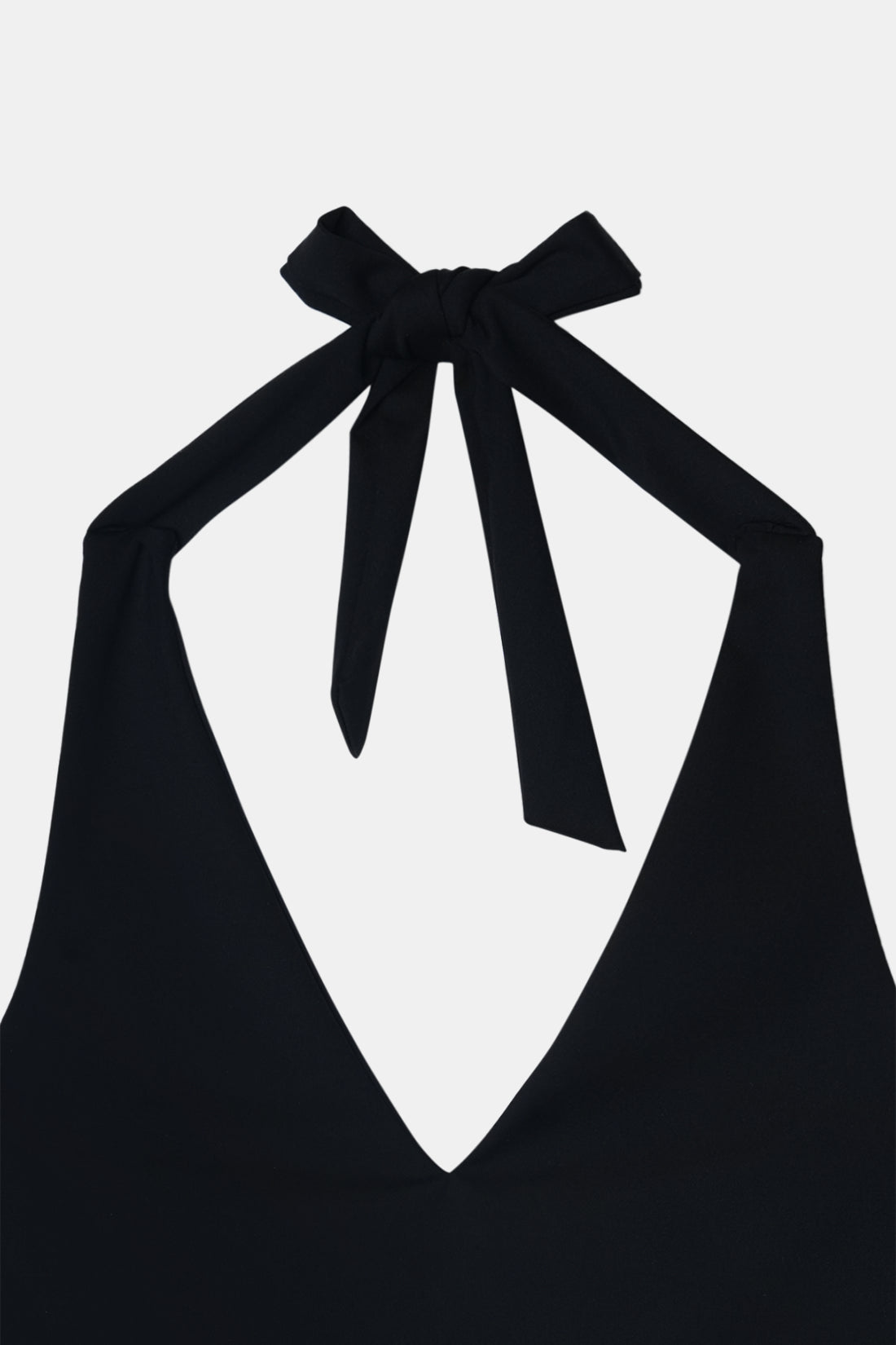 Black Halter-Neck Polyamide Top