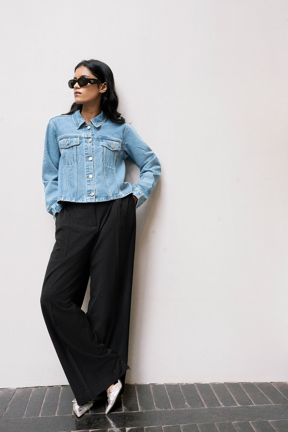 Blue Relaxed Denim Jacket