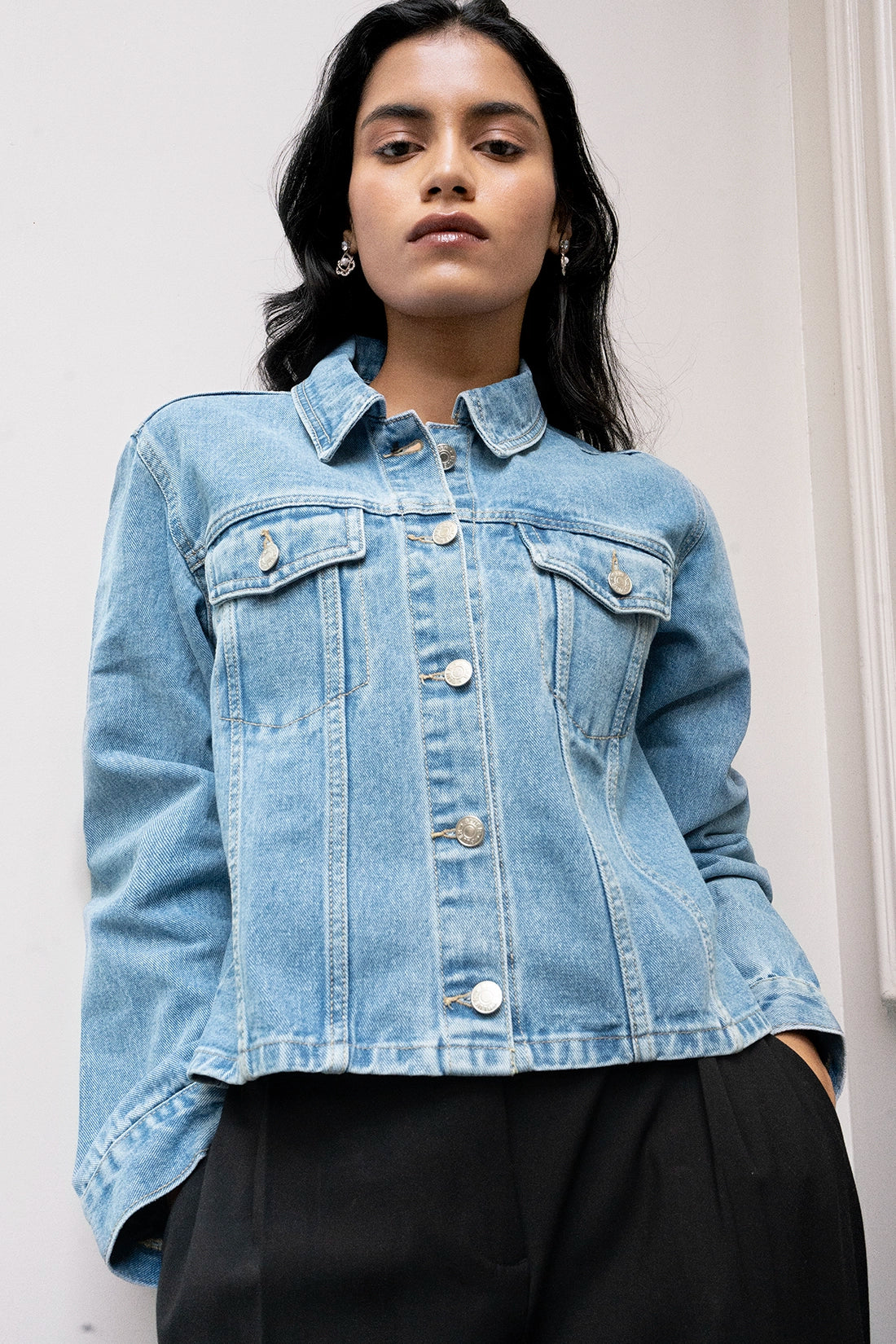 Blue Relaxed Denim Jacket