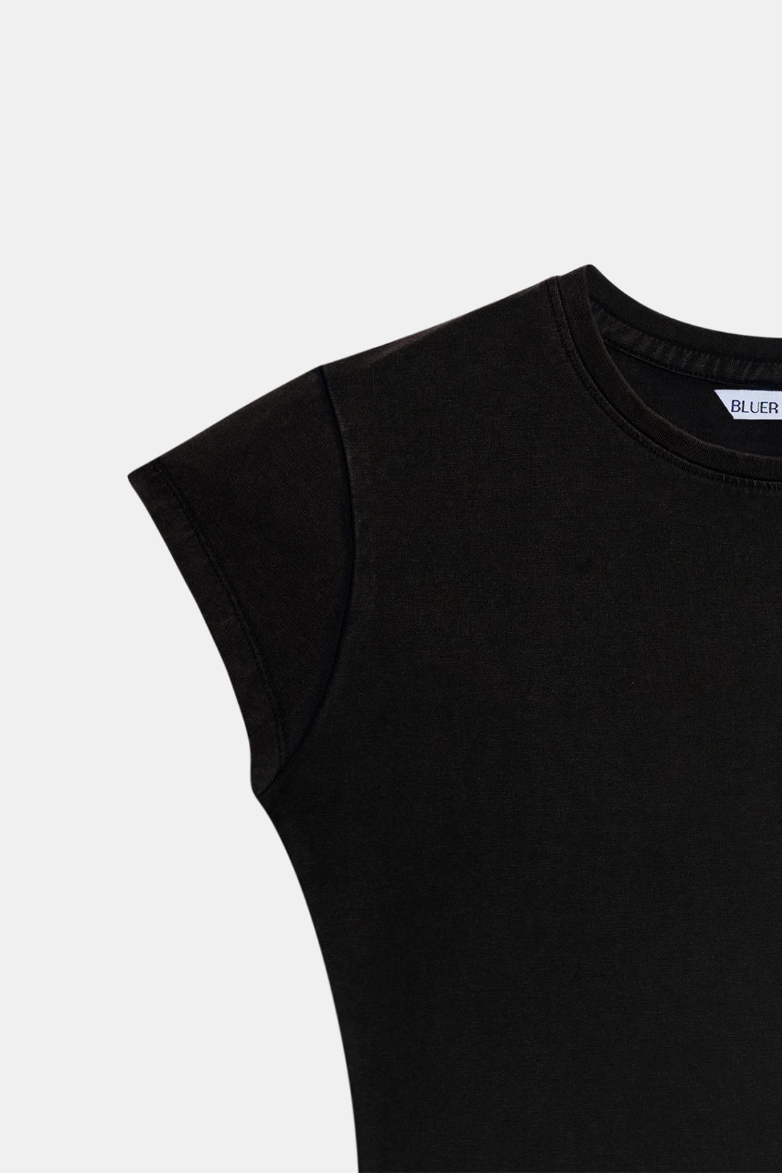 Brown Acid Wash Fitted T-Shirt