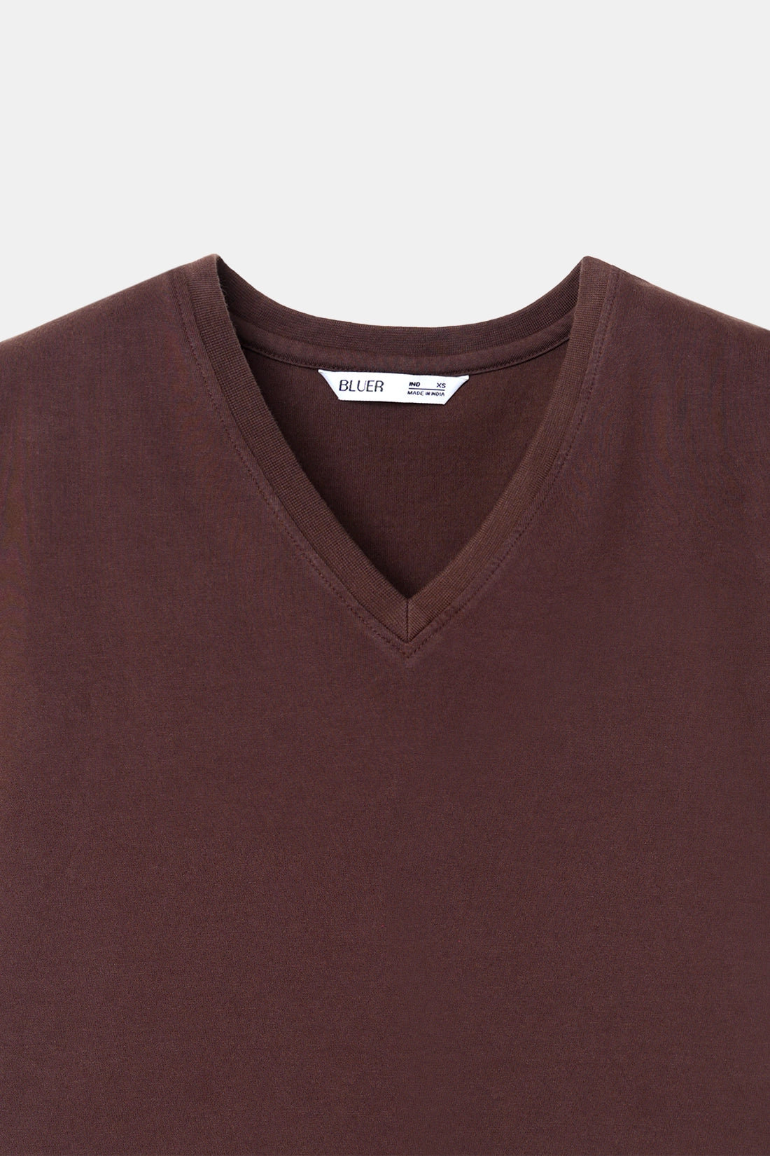 Brown Basic V-Neck T-Shirt