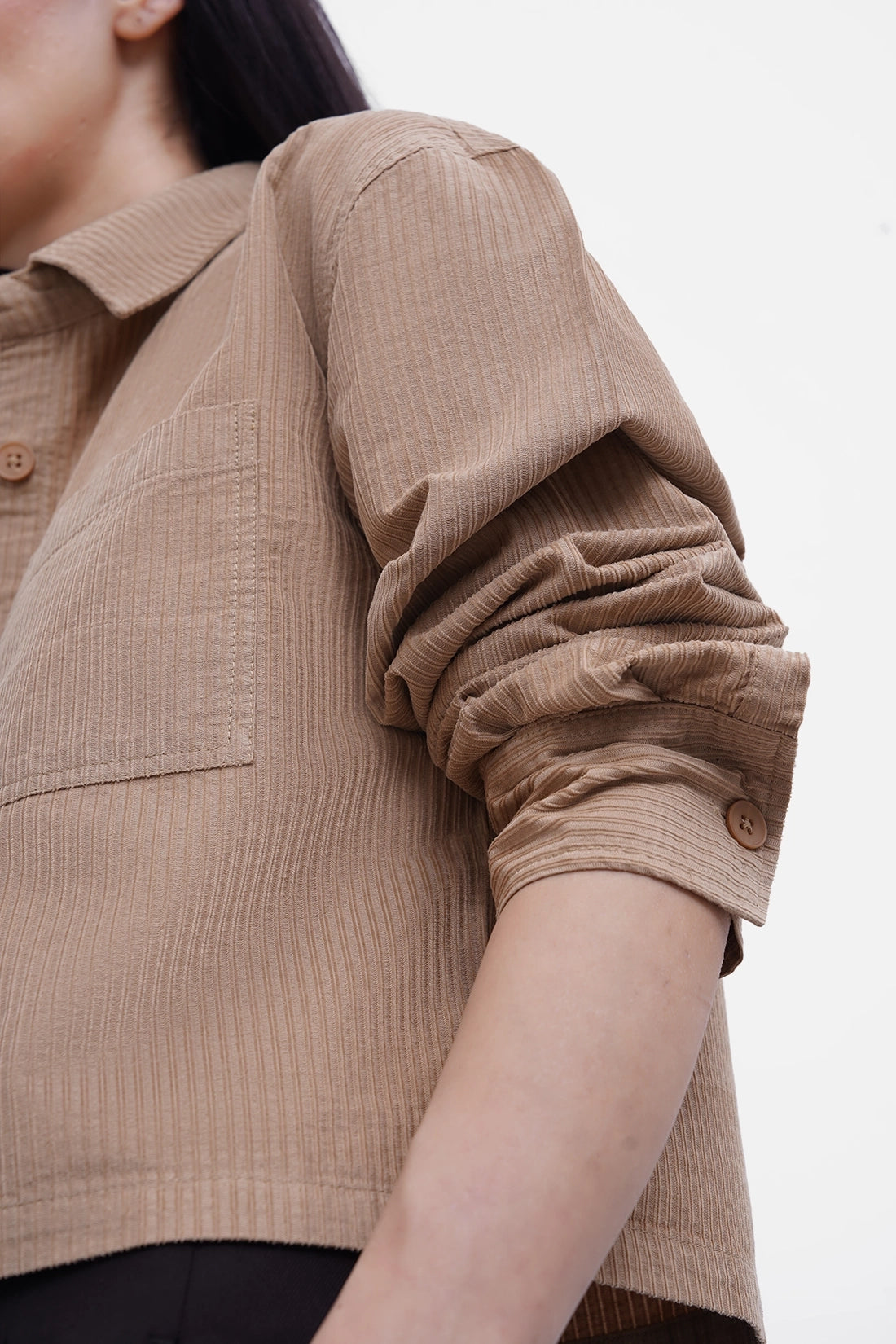 Camel Brown Corduroy Shirt