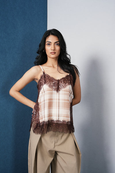 Checkered Camisole Top