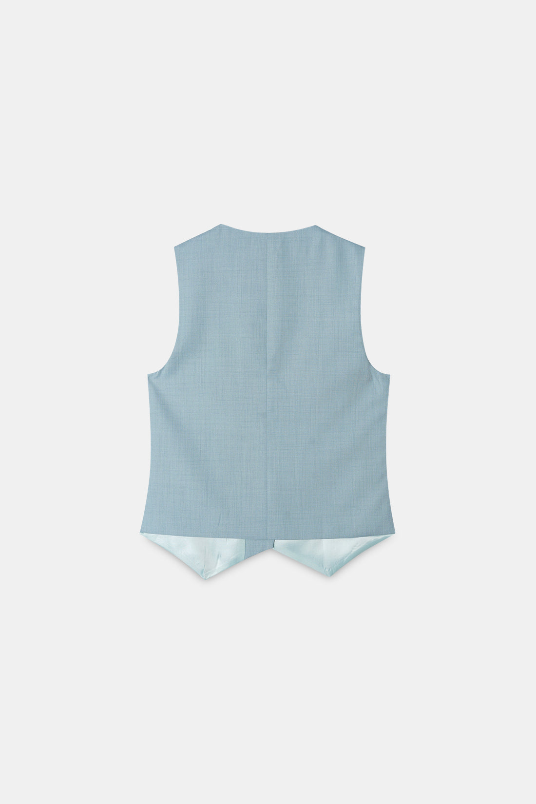 Cloud Blue Asymmetric Tailored Waistcoat