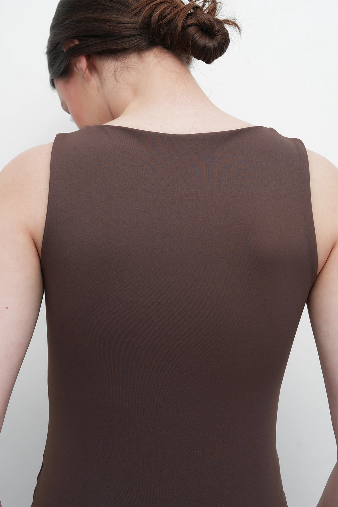 Mocha Taupe Polyamide Tank Top