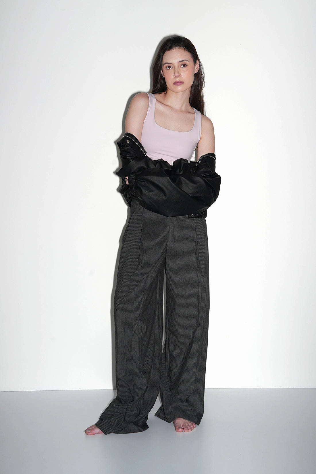 Marshmallow Pink Polyamide Tank Top