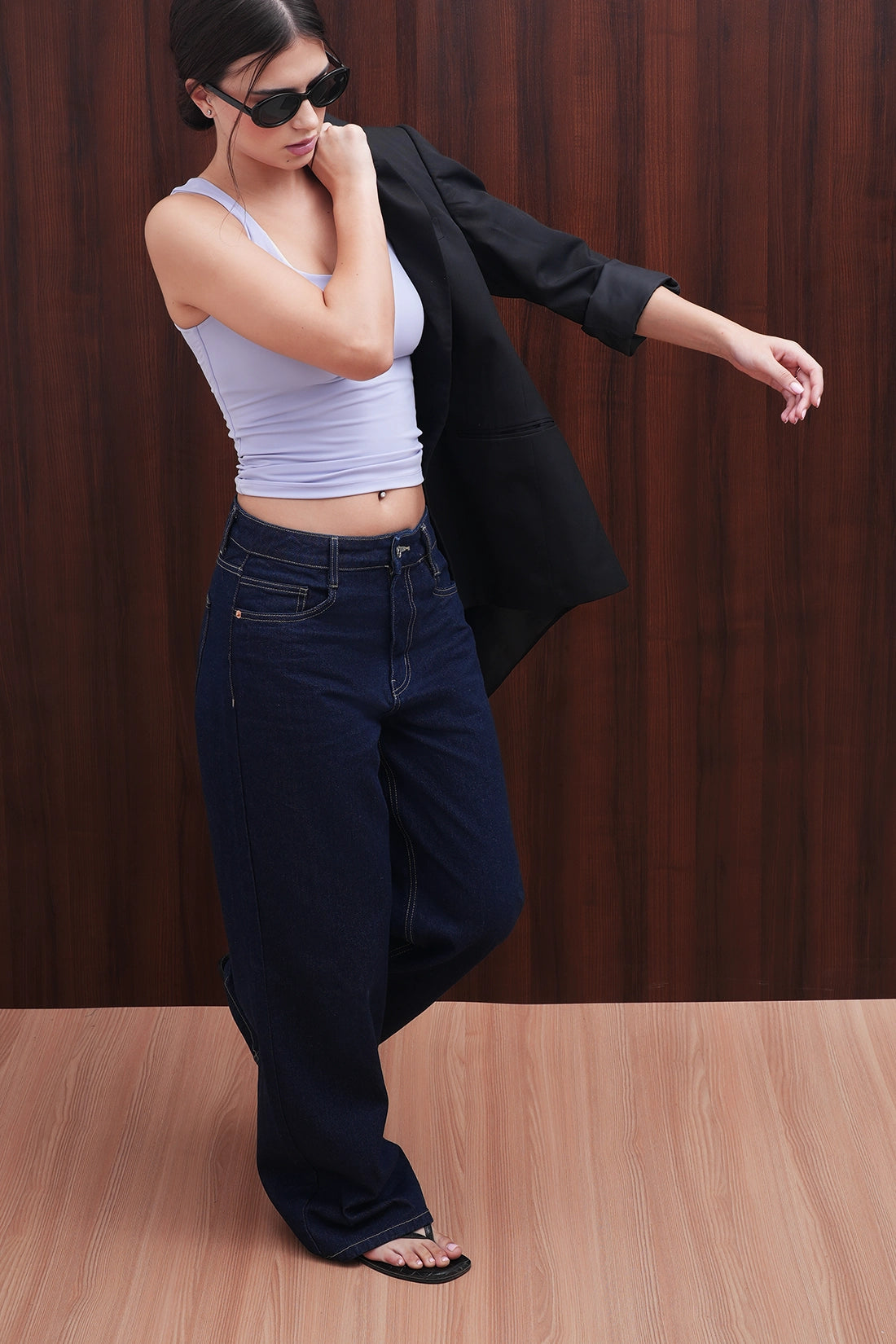 Lavender Polyamide Tank Top