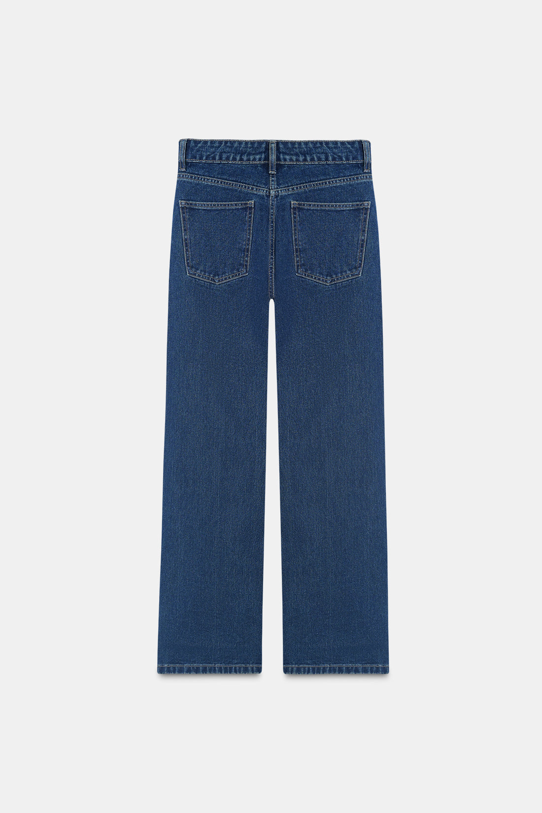 Dark Blue High-Rise Straight Jeans
