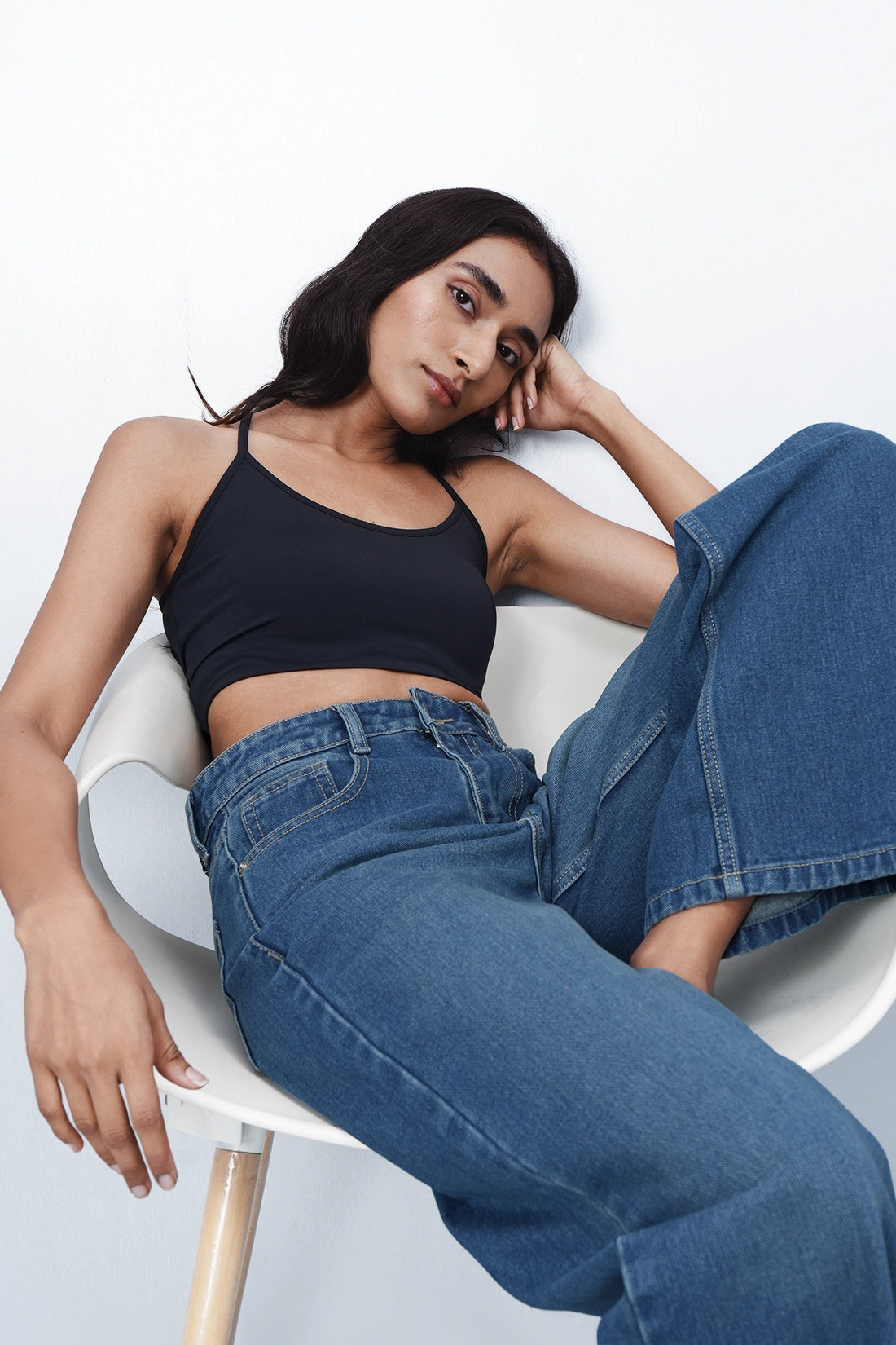 Dirty Wash High-Rise Straight Jeans