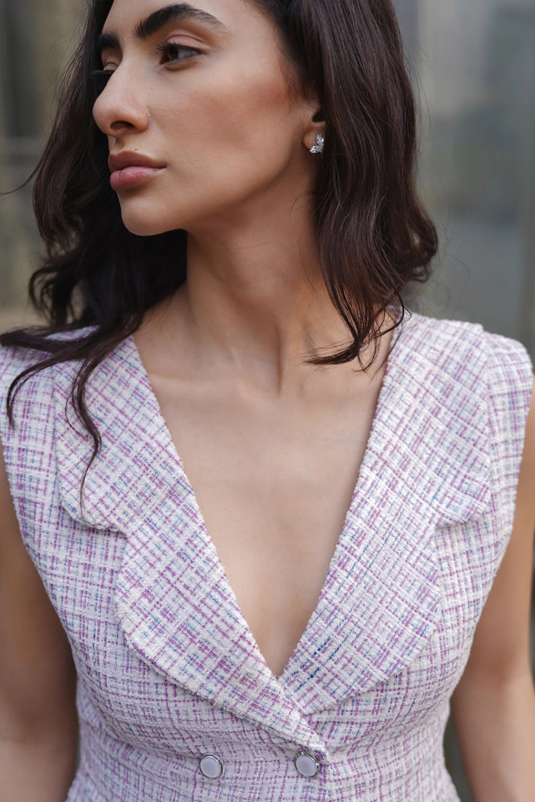 Double Breasted Tweed Waistcoat