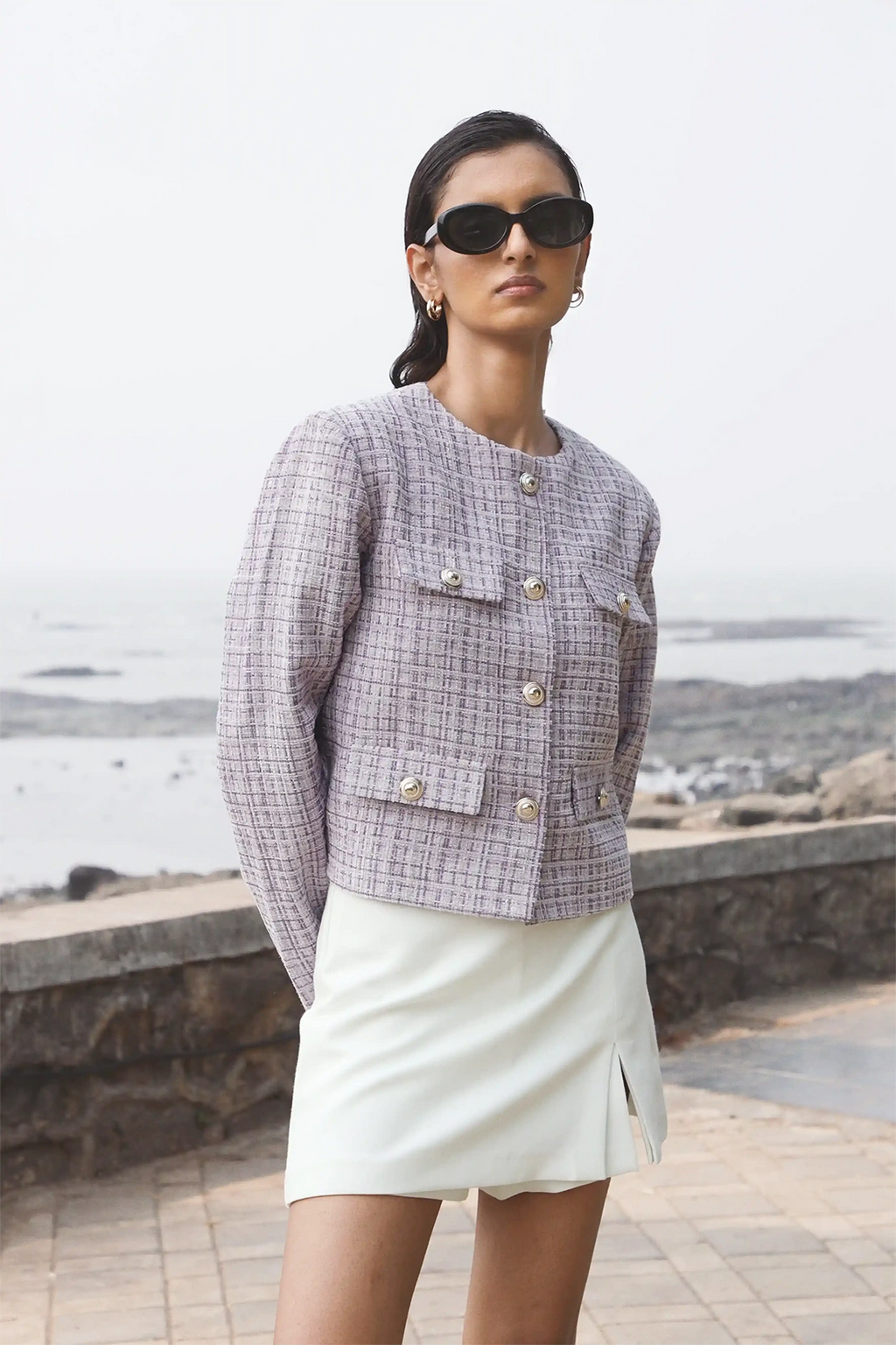 Lilac Tweed Jacket