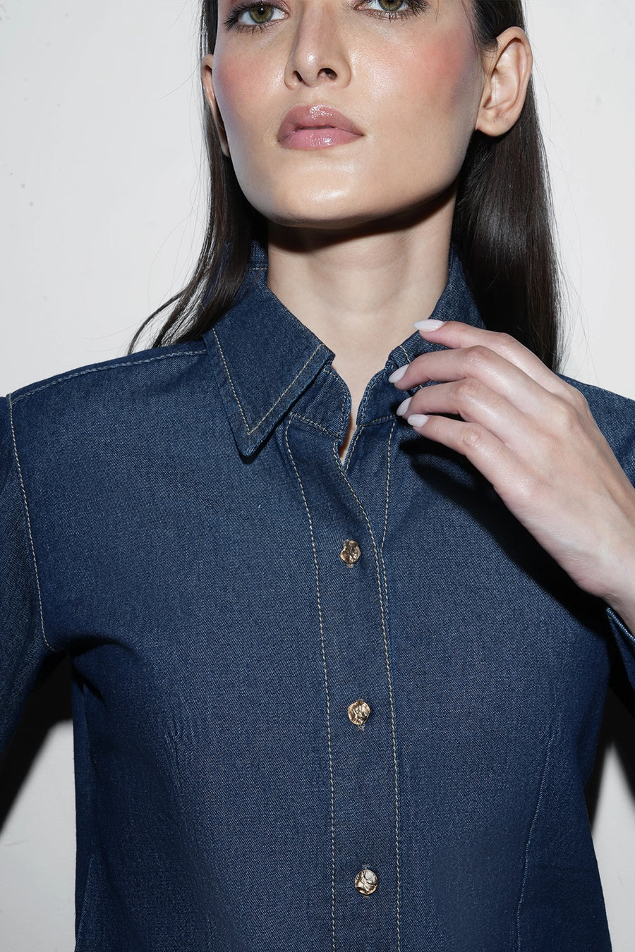 Fitted Denim Shirt