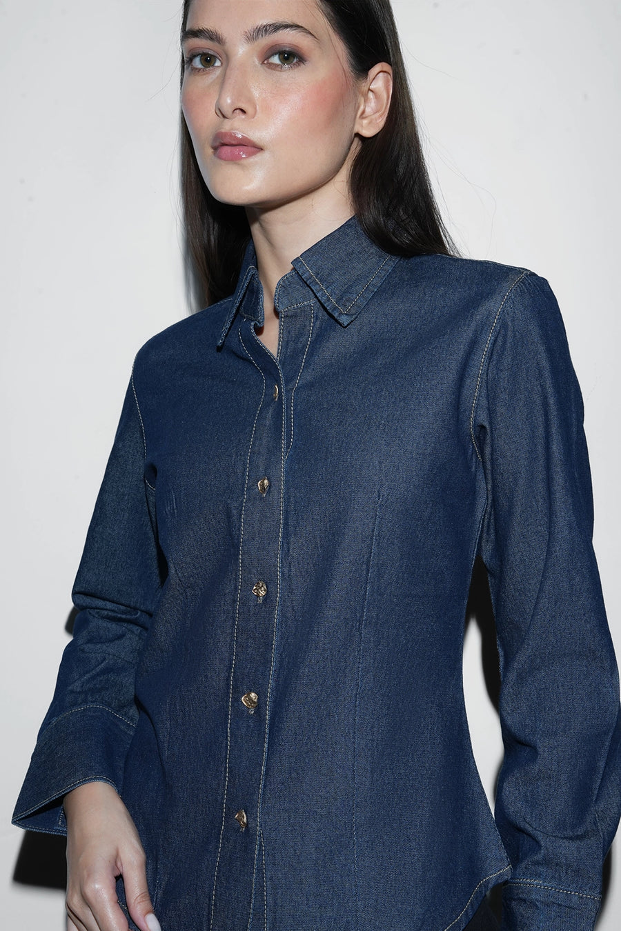 Fitted Denim Shirt