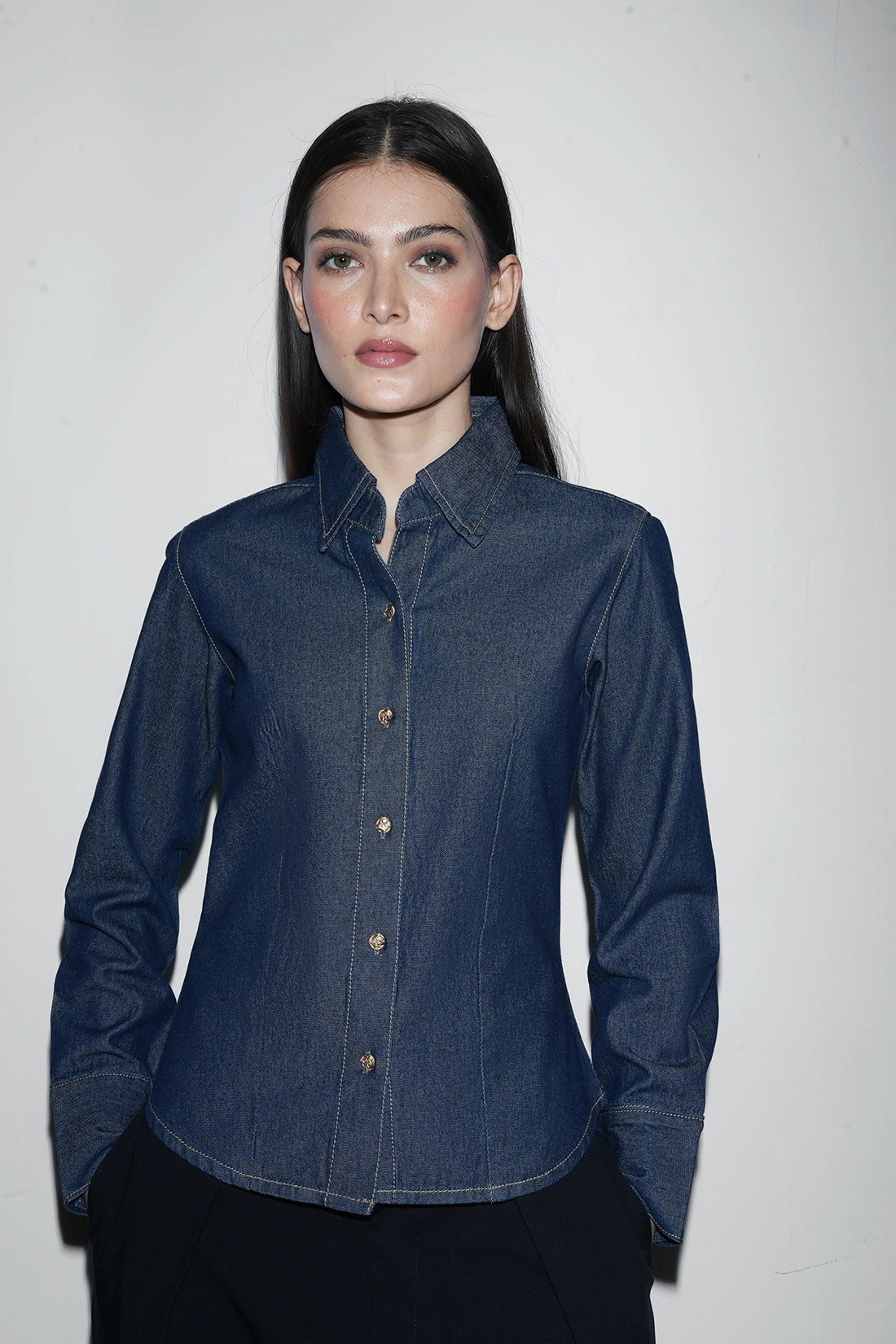 Fitted Denim Shirt