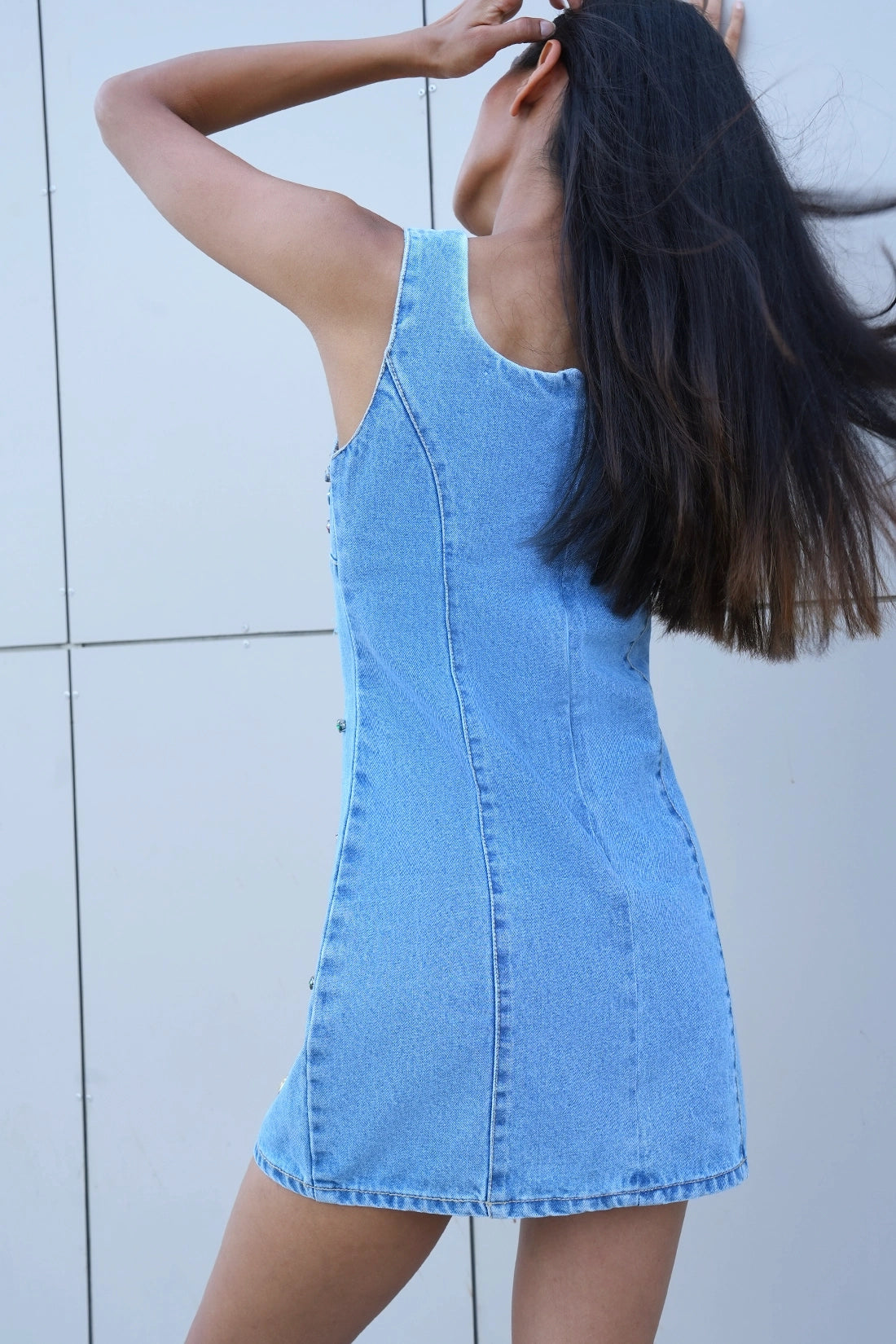 Handcrafted Gemstone Mini Dress
