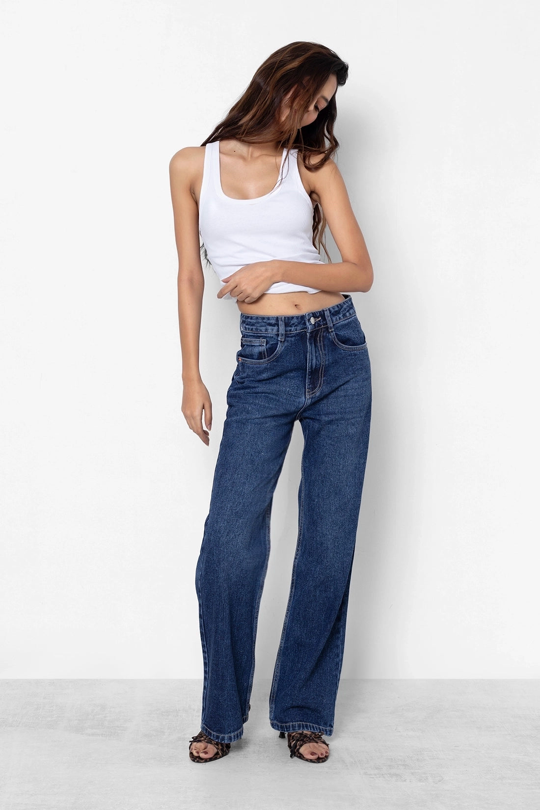 Dark Blue Straight Fit Jeans