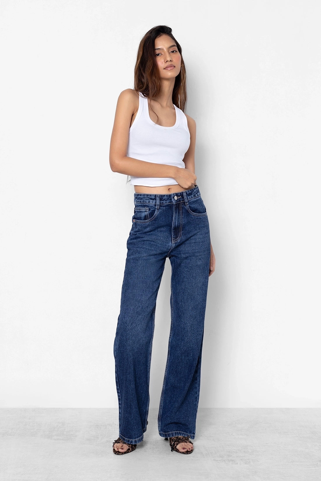 Dark Blue Straight Fit Jeans