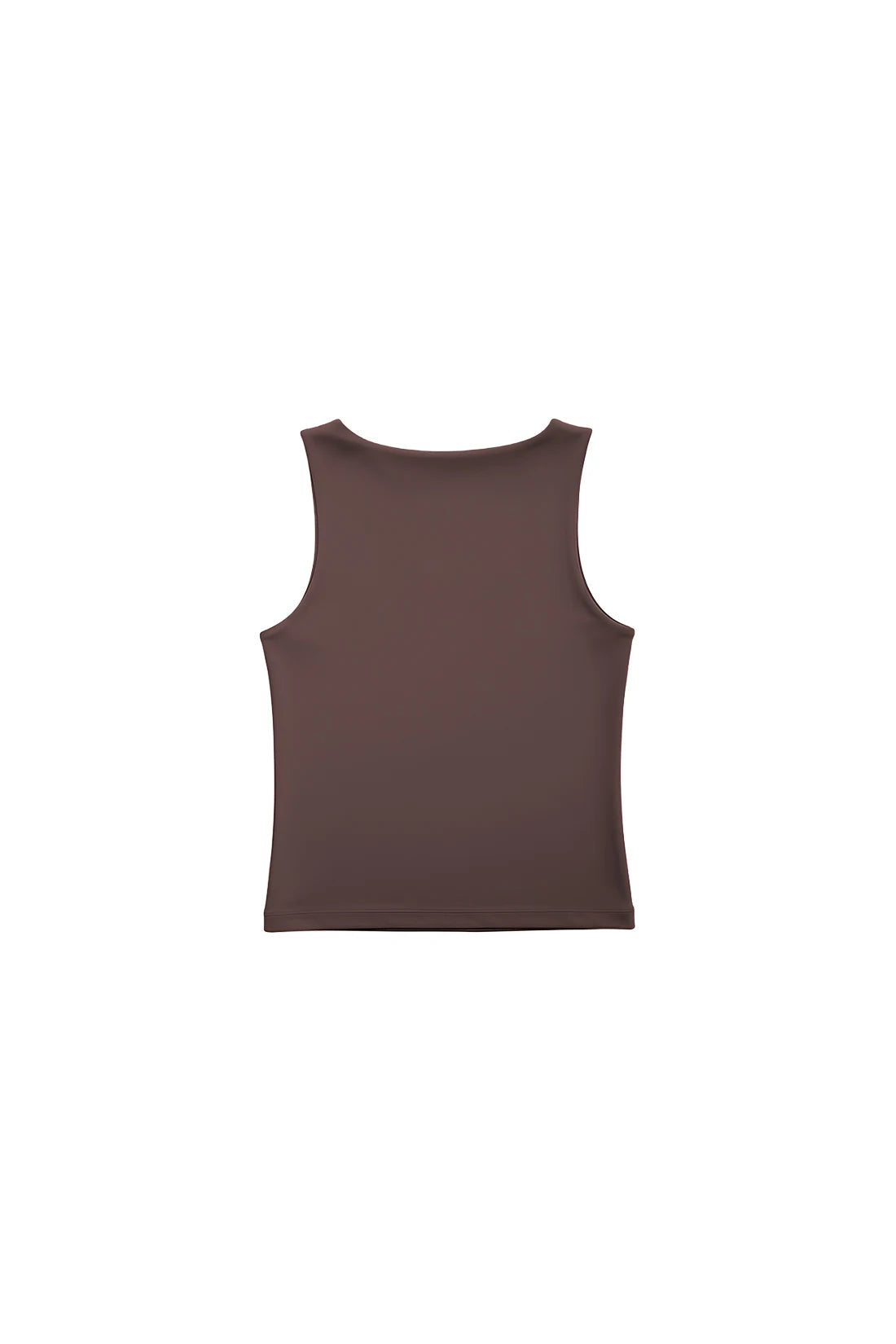 Mocha Taupe Polyamide Tank Top