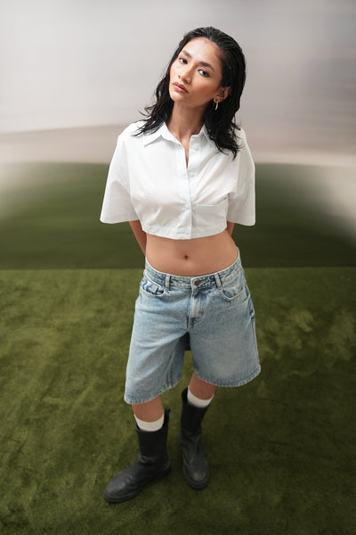 Mid Blue Washed Jorts