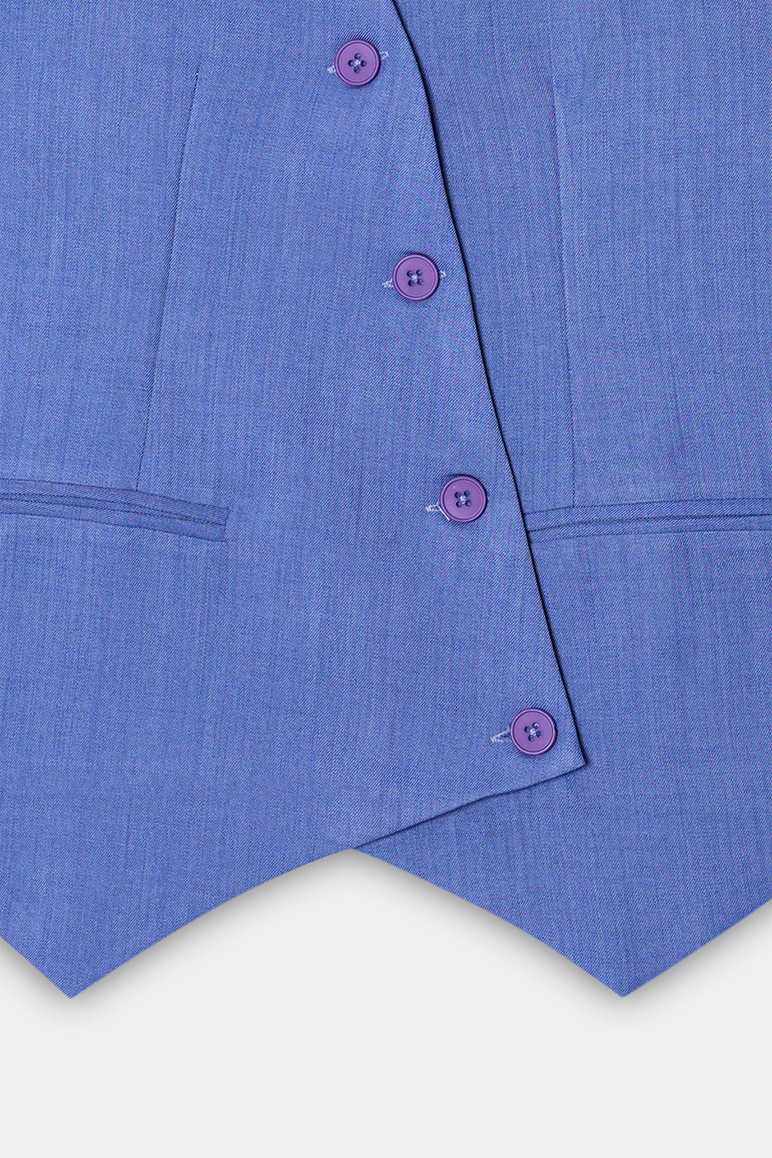 Powder Blue Asymmetric Tailored Waistcoat