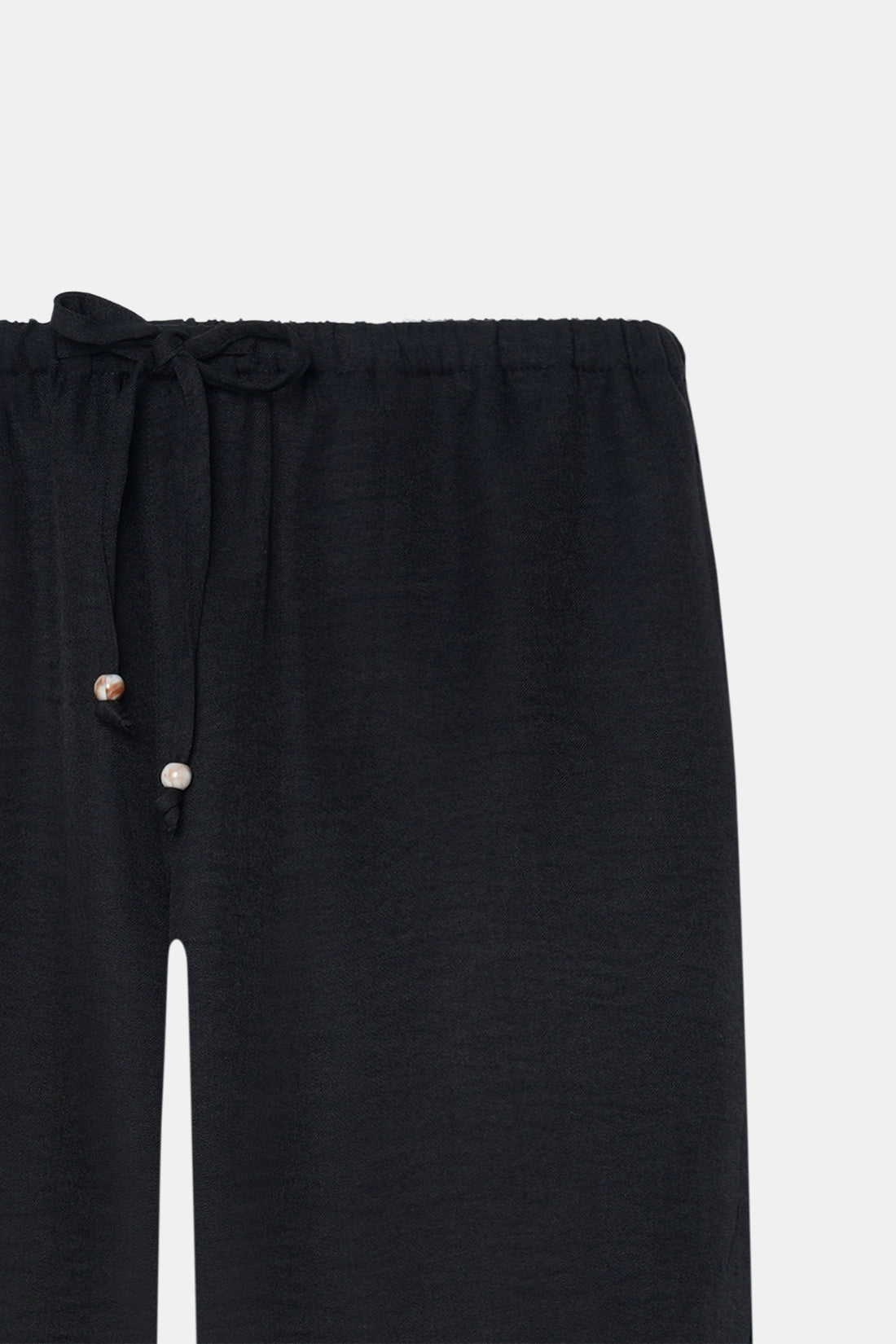 Pull-On Drawstring Trouser- Black