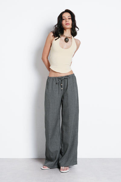 Pull-On Drawstring Trouser- Sage