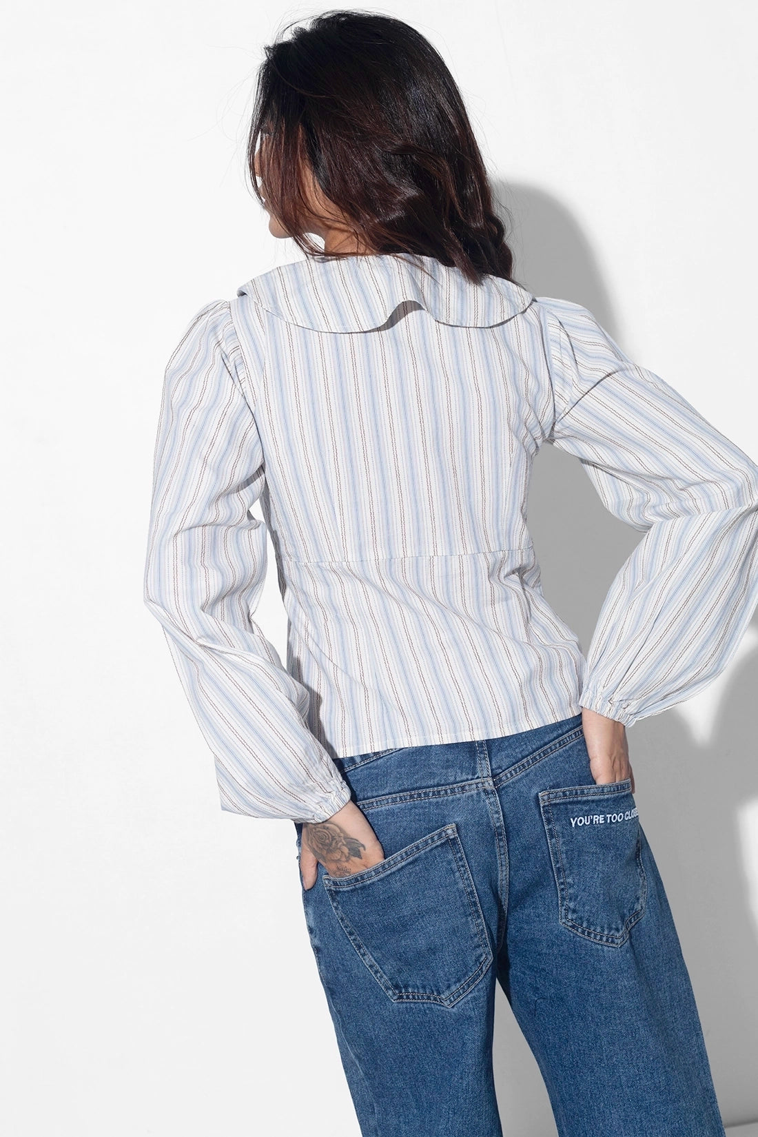 Fitted Shirt With Peter Pan Collar