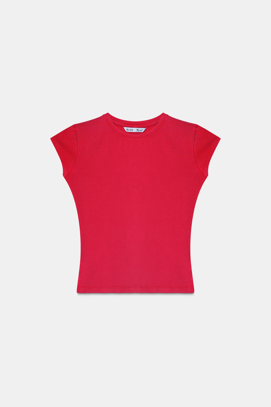 Red Acid Wash Fitted T-Shirt