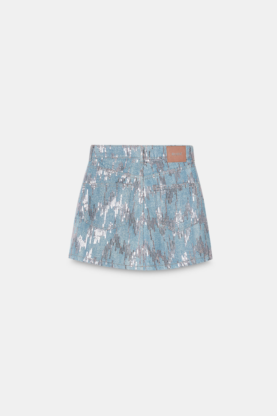 Rose Gold Sequin Denim Skirt