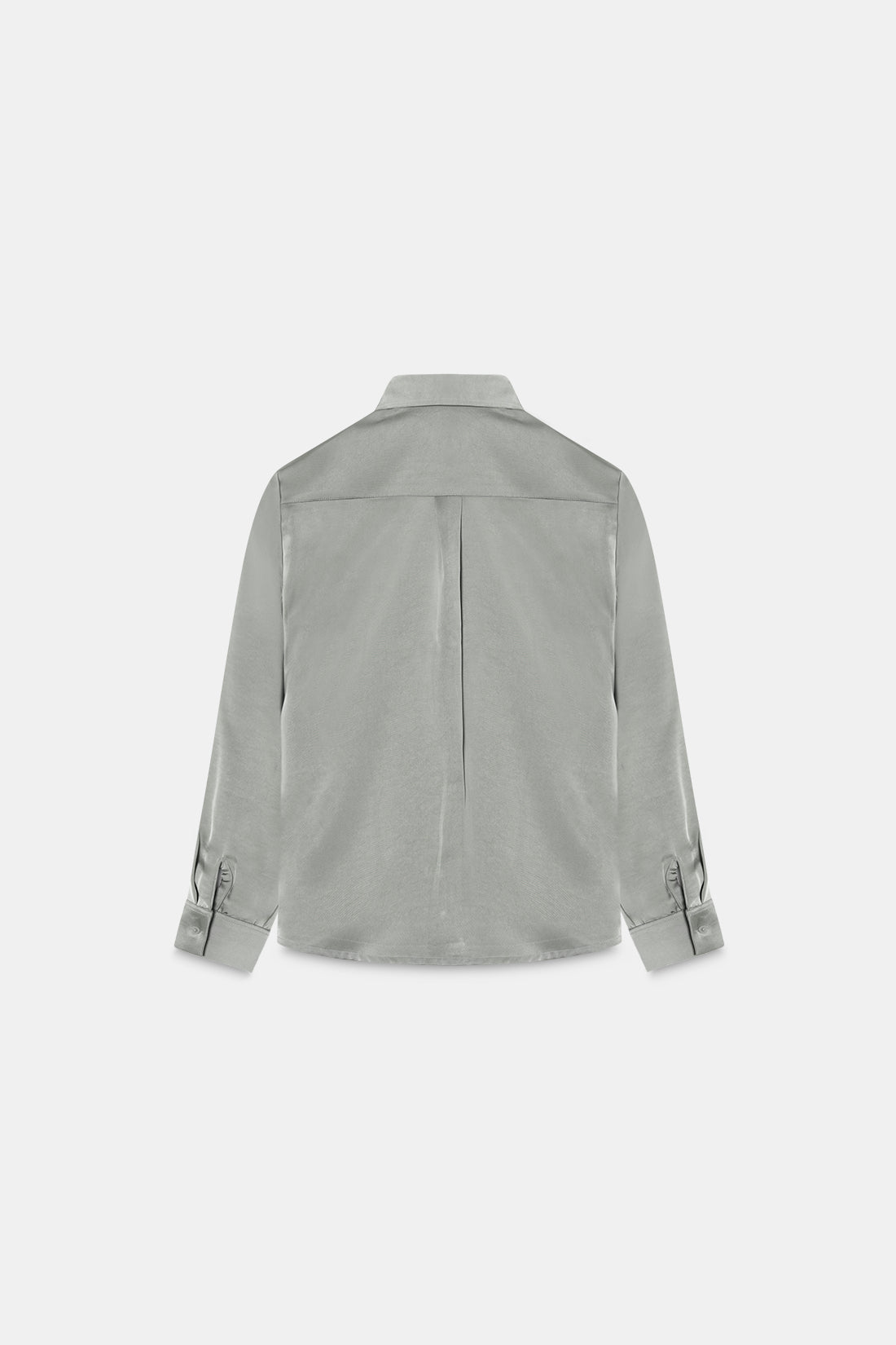 Sage Buttoned Satin Shirt