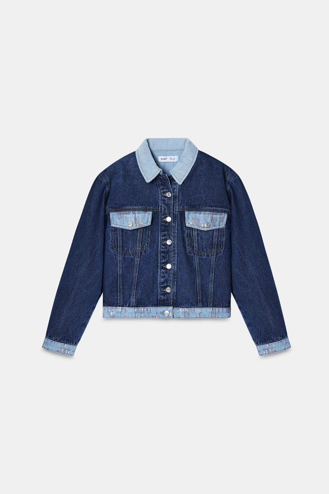 Sequin Patch Denim Jacket