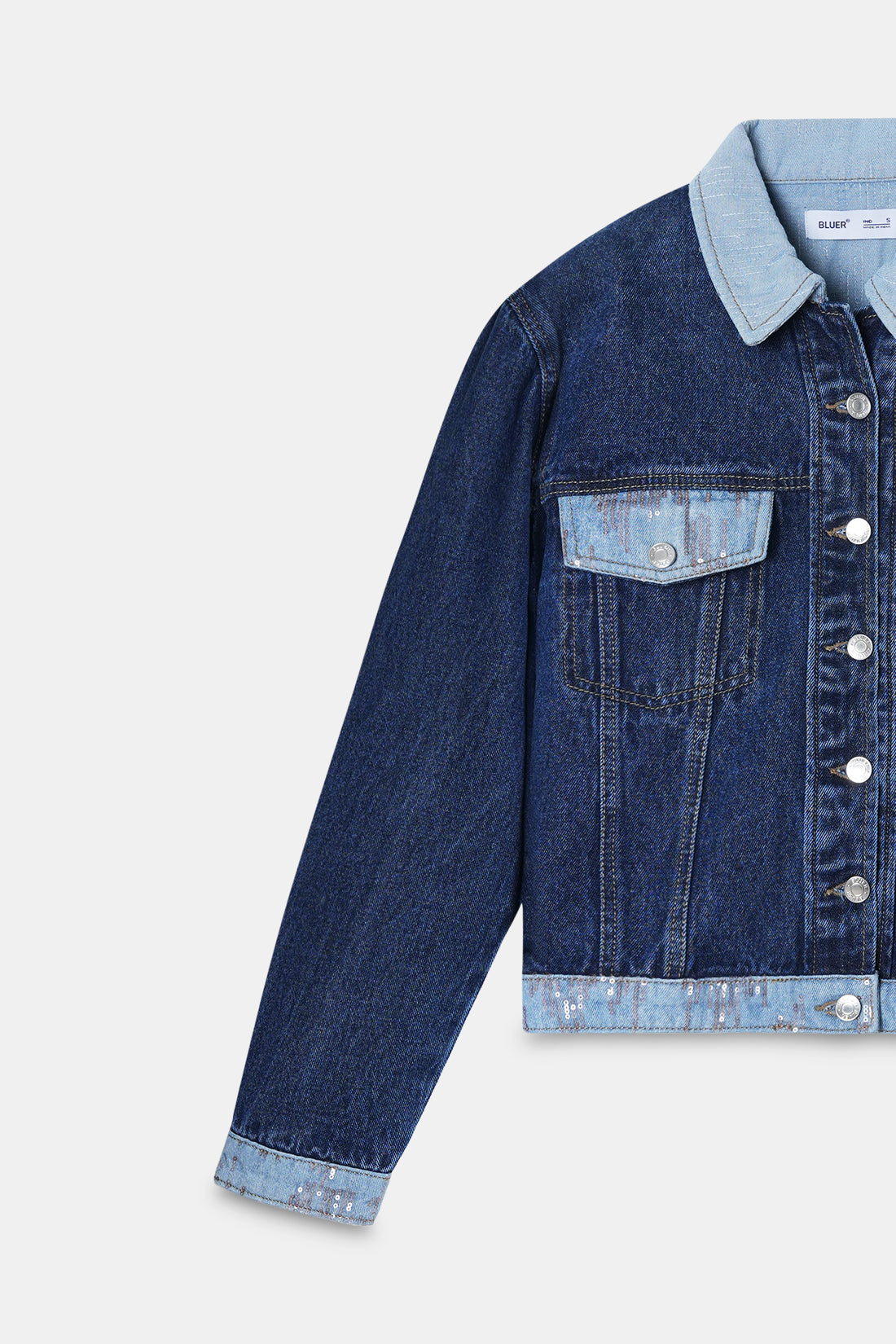 Sequin Patch Denim Jacket