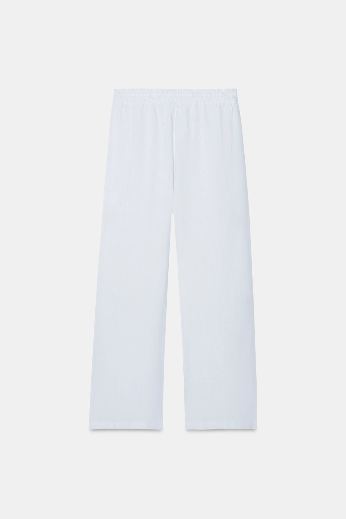 White Linen Drawstring Pants