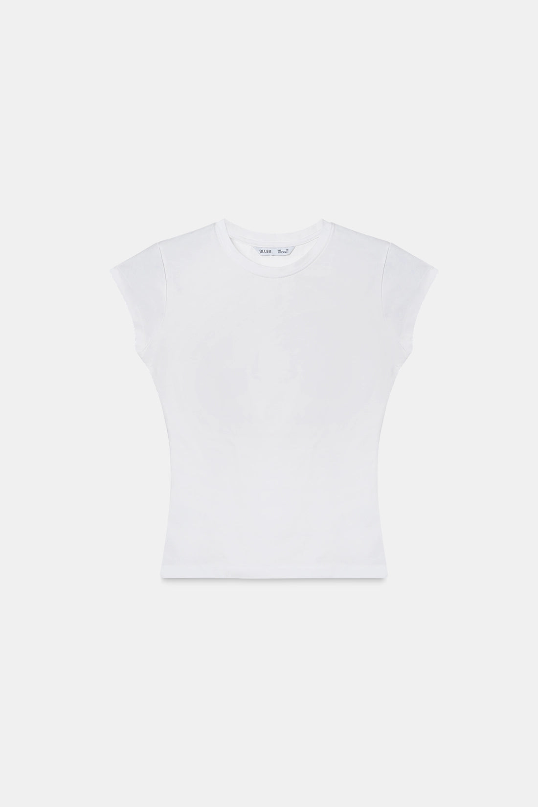 White Solid Fitted T-Shirt