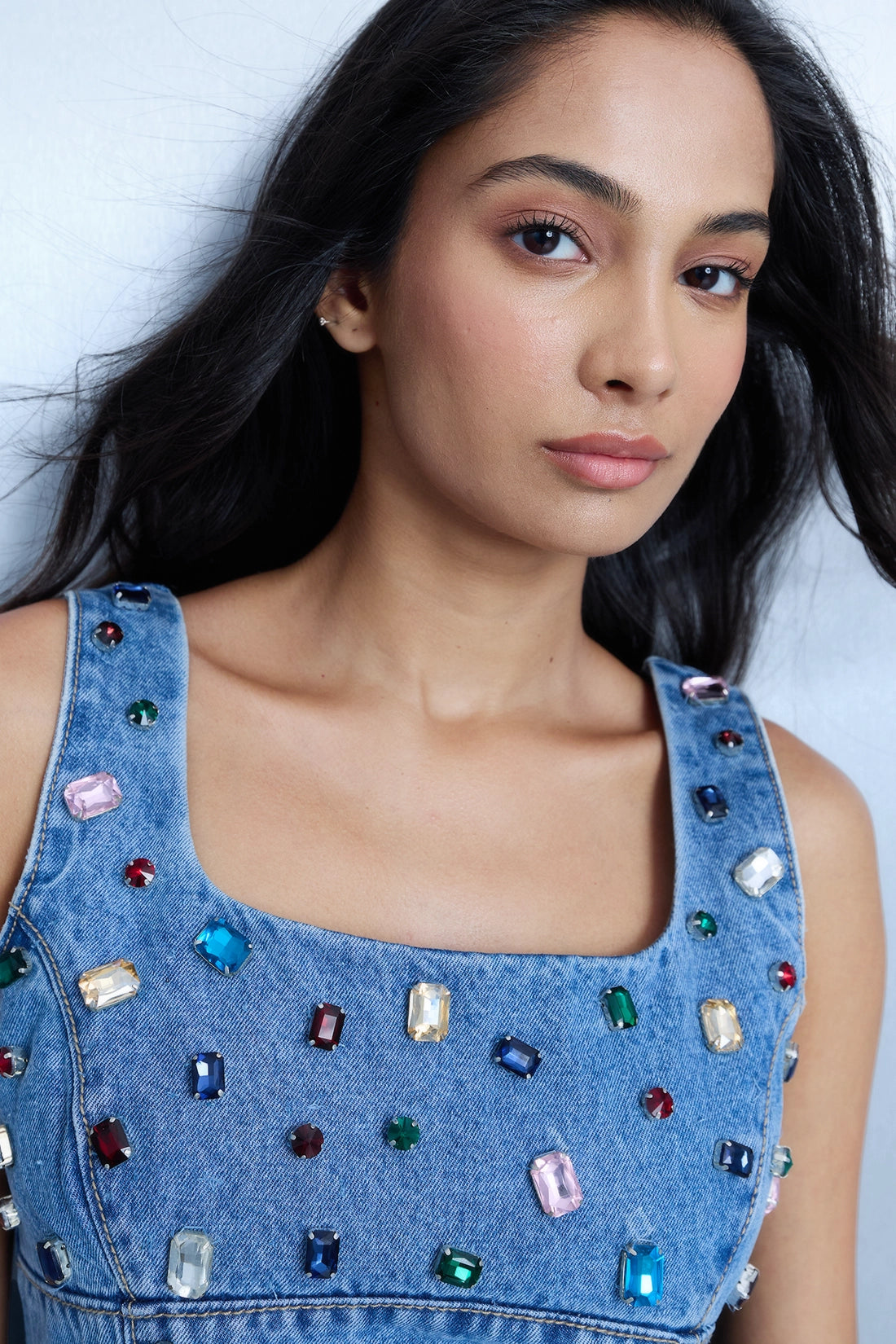 Handcrafted Gemstone Mini Dress