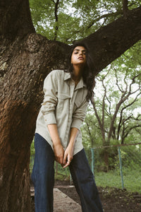 100% Linen Shirt in Beige