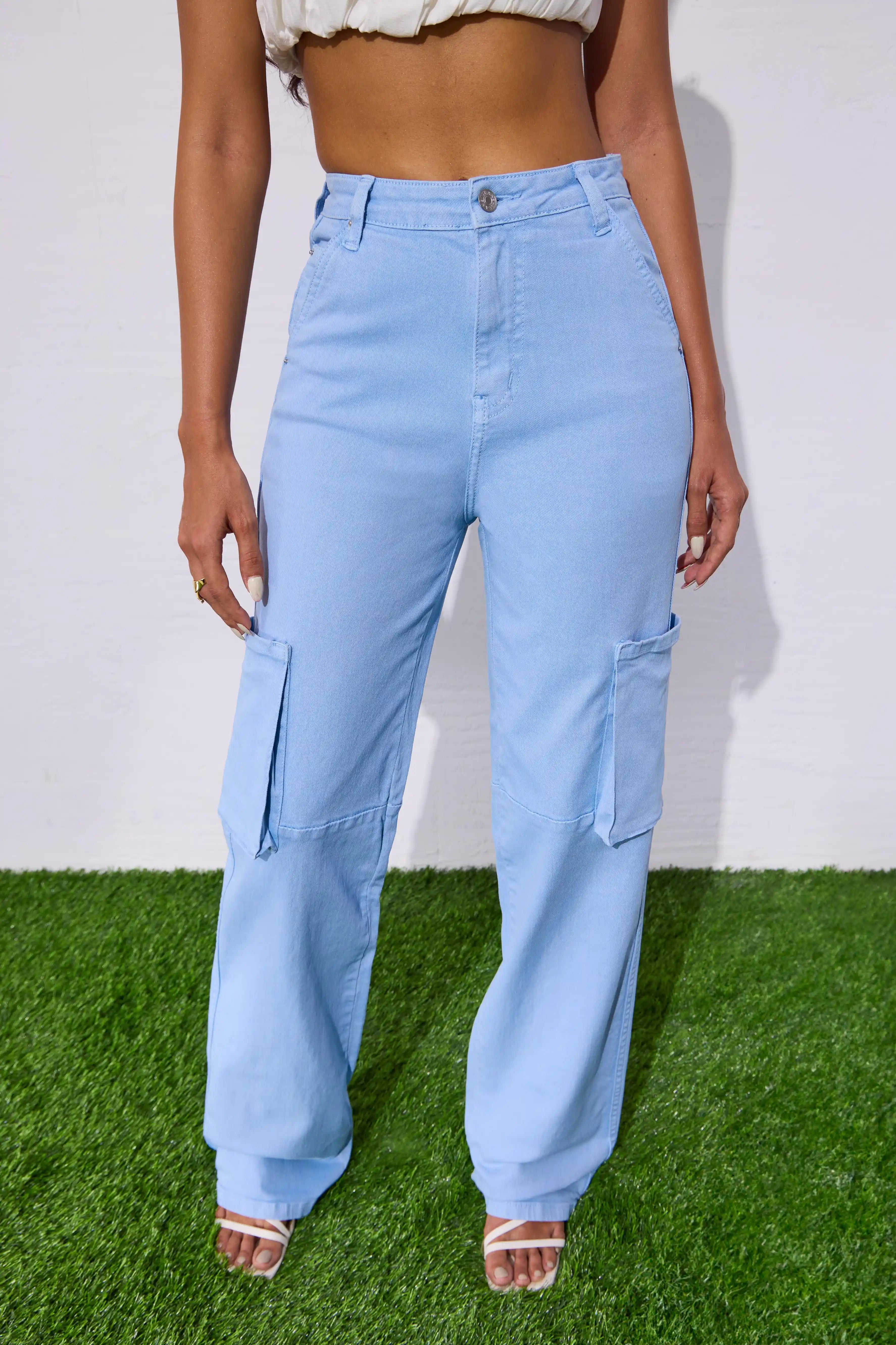 Sky Blue Cargo Denim