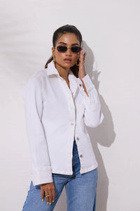 White Denim Shirt