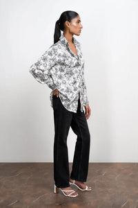 Printed Satin Shirt