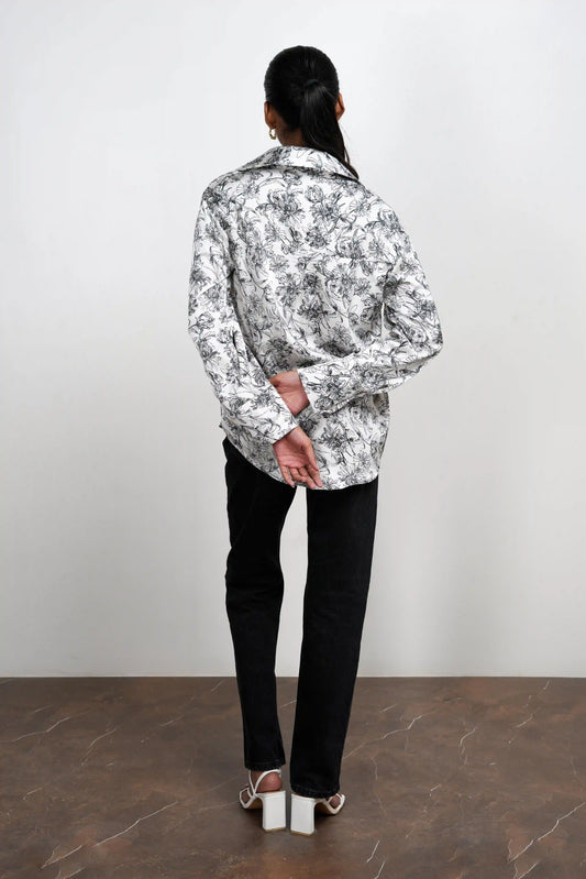 Printed Satin Shirt