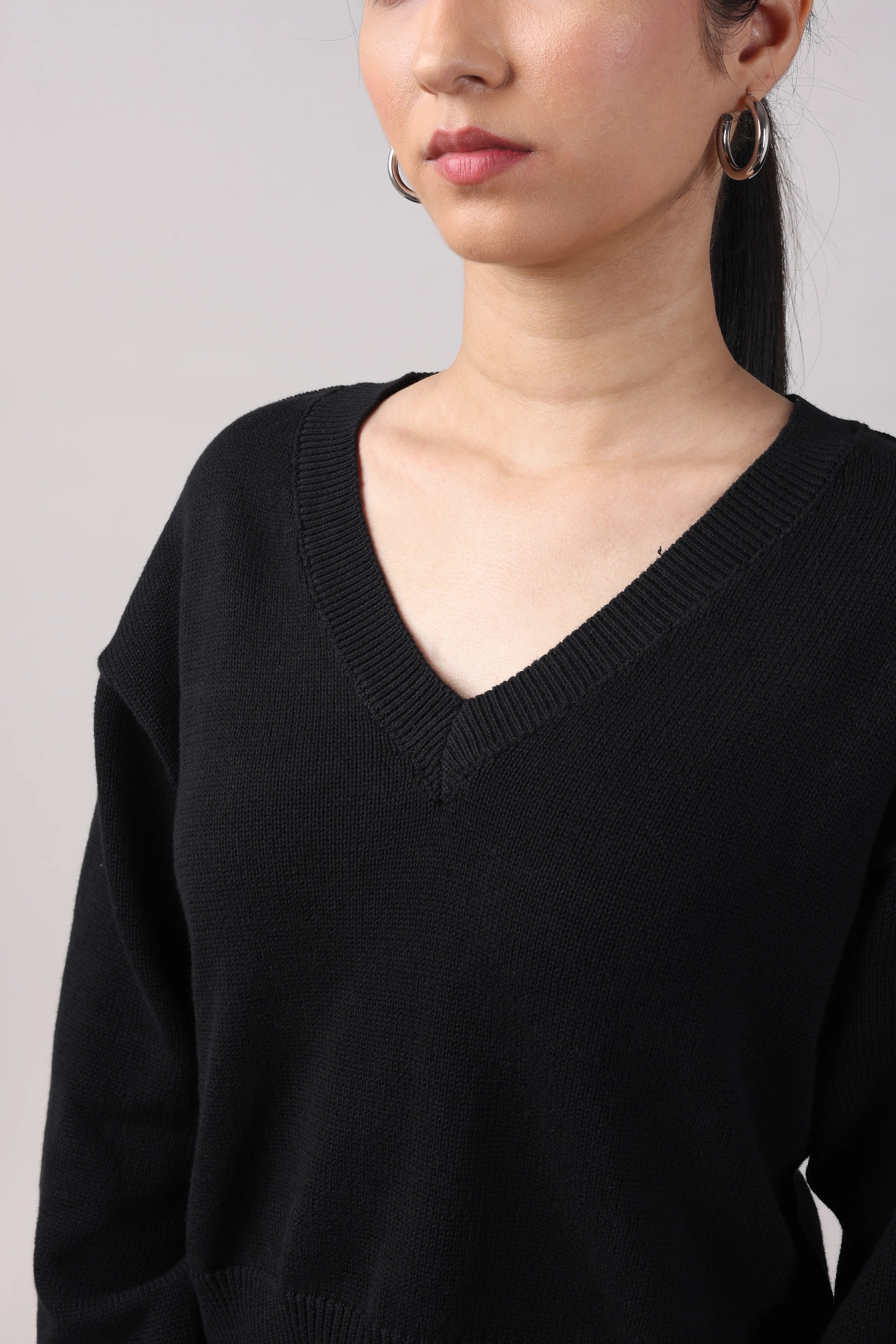 Black Knit Pullover