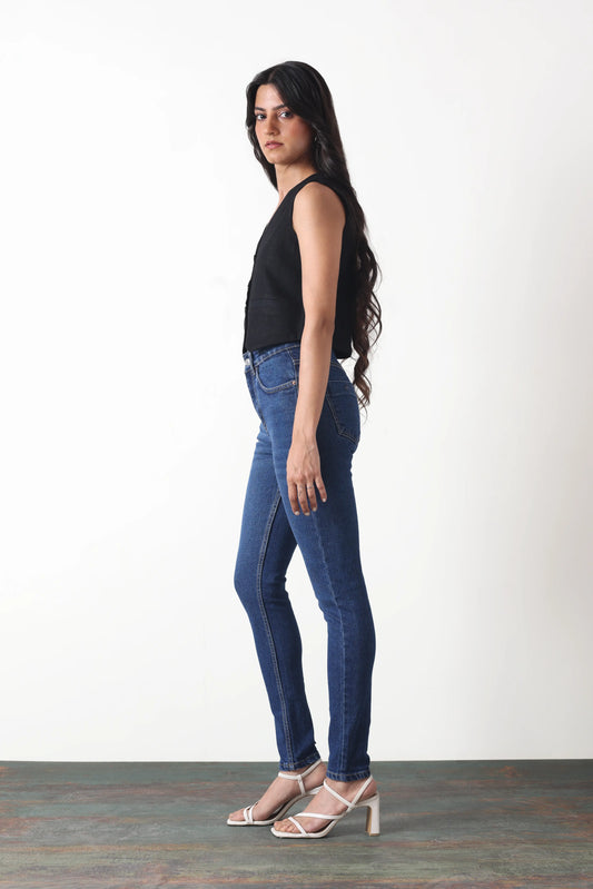 Dark Blue Skinny Fit Jeans