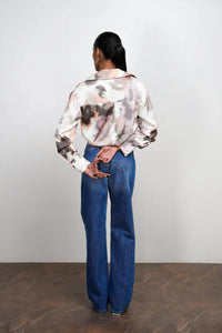 Printed Satin Shirt