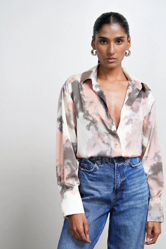 Printed Satin Shirt