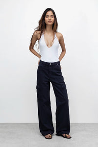 Charcoal Grey Cargo Denim