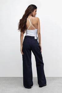 Charcoal Grey Cargo Denim