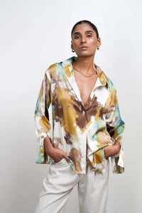 Printed Satin Shirt